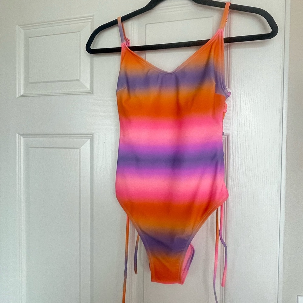 Onepiece Swimsuit Pack- Sunset Gradient / Palm Print / Iridescent (Pack of 3) - Picture 5 of 10